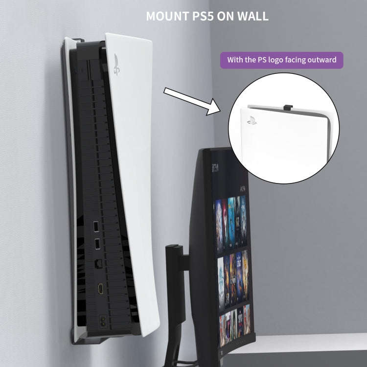 JYS-P5149 For PS5 Wall Bracket Storage Hook Suit Game Console Storage Bracket