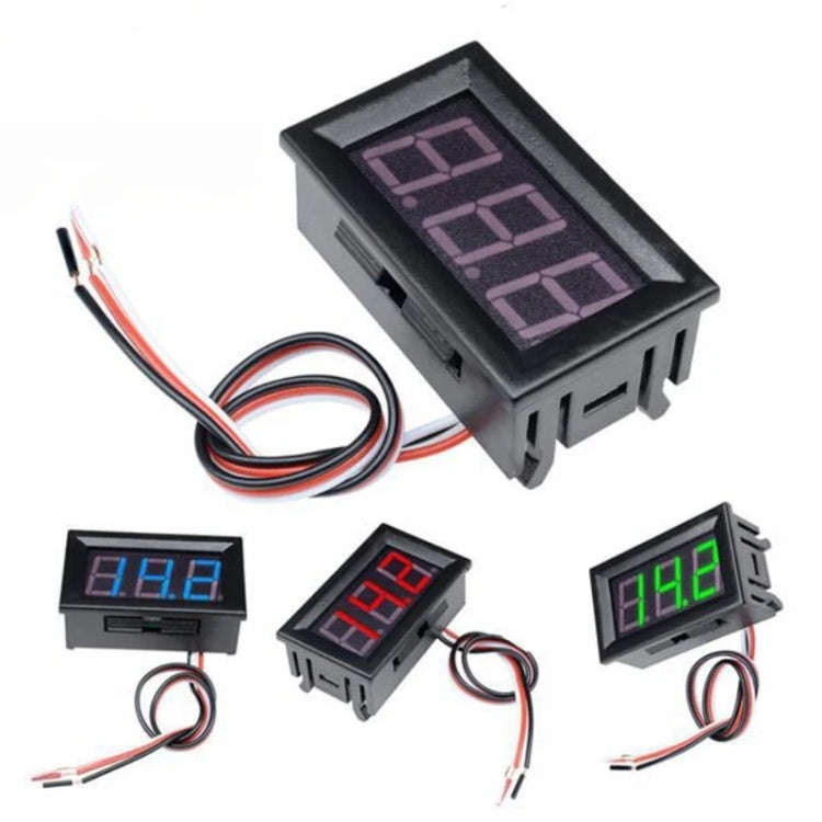 0V-30V 3 Wire DC Voltmeter Terminal 0.56 Inch LED Digital Voltmeter Accessories Reverse Connectio...
