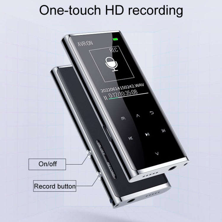 M27 1.8 Inch Bluetooth MP3/MP4 Music Player E-Book Recorder, Size: 32GB(Black)