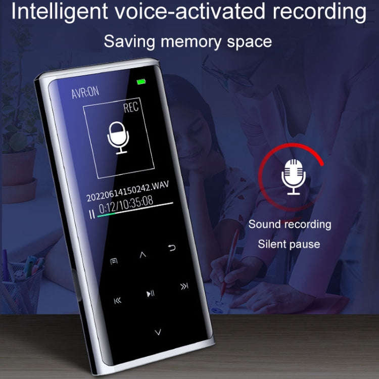 M27 1.8 Inch Bluetooth MP3/MP4 Music Player E-Book Recorder, Size: 8GB(Black)