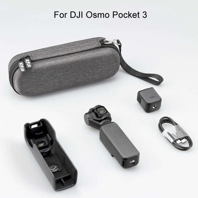 For DJI Osmo Pocket 3 XFJI Storage Box Waterproof Drop-proof Mini Body Handbag Accessories(Dark G...