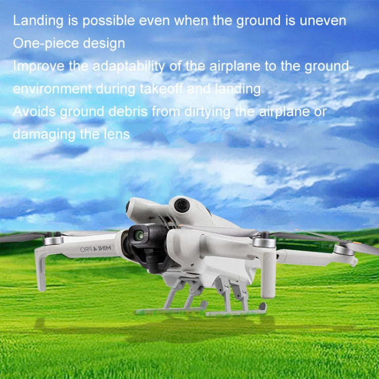 For DJI Mini 4 Pro Landing Gear Base Gimbal Protector Folding Booster Kickstand