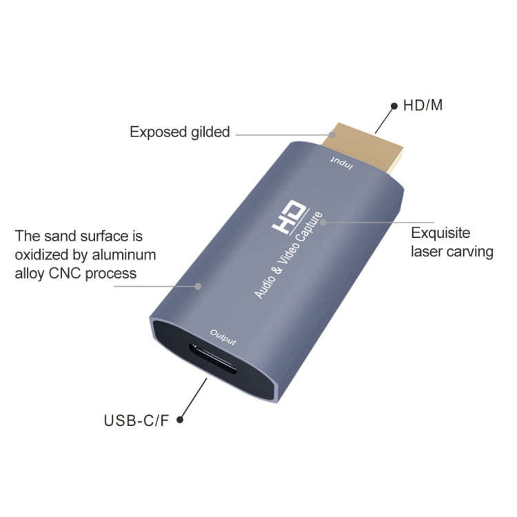 Z50 USB-C / Type-C Female to HDMI Male Video Capture Card