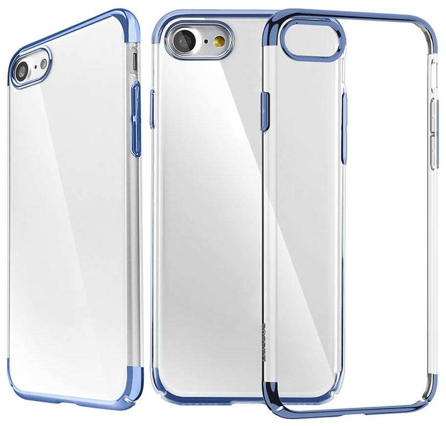 BASEUS Clear Glitter Series Cover Case For Apple Iphone 7 - Blue