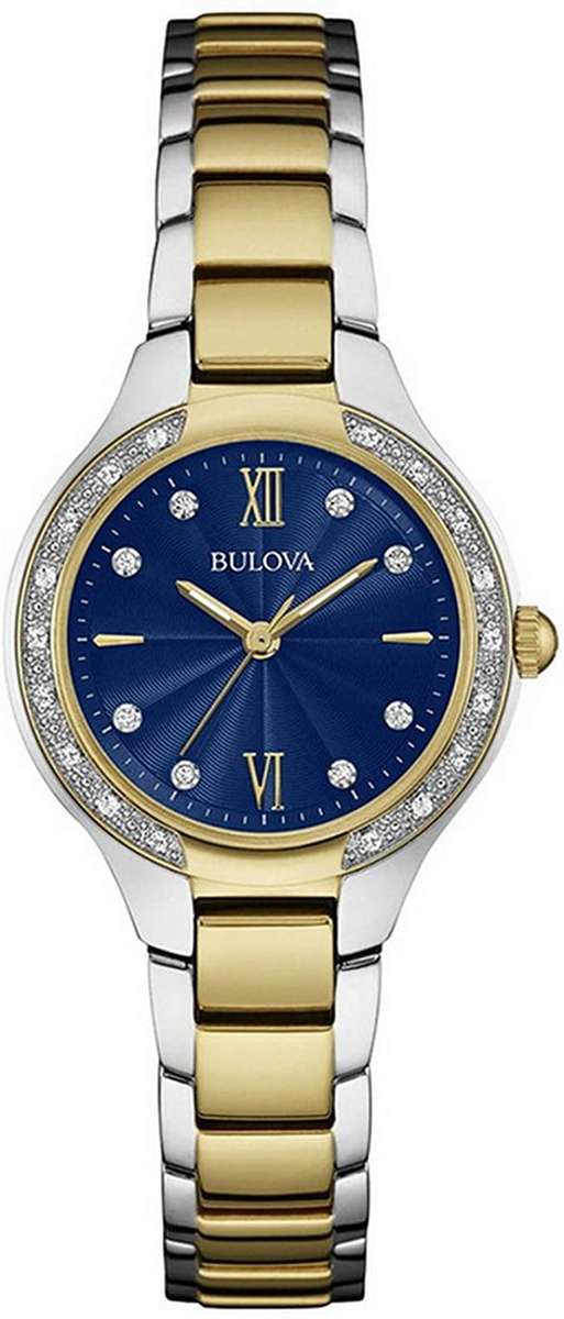 Authentic BULOVA Diamond Collection Two Tone Ladies Watch