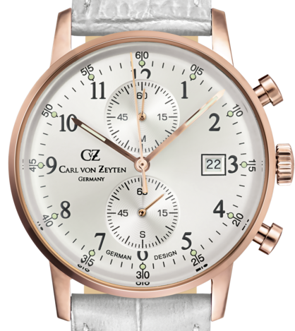 Authentic CARL VON ZEYTEN Rose Gold Chronograph Ladies Watch