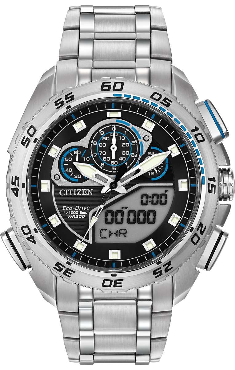 Authentic CITIZEN Eco Drive Promaster Alarm Chronograph Mens Watch