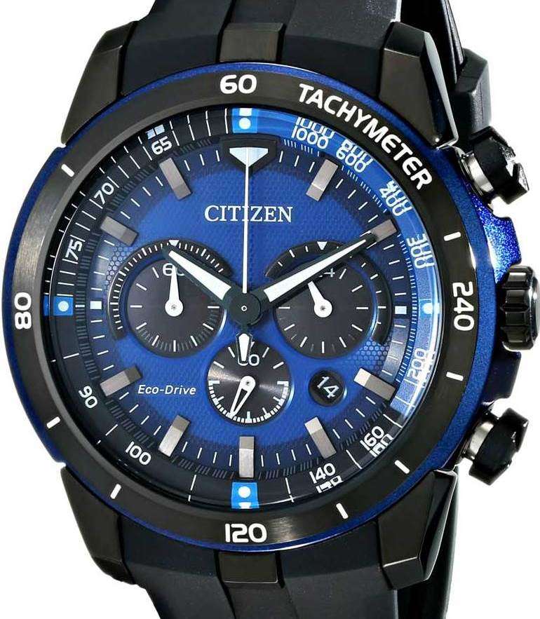 Authentic CITIZEN Eco-Drive Ecosphere Chronograph Mens Watch
