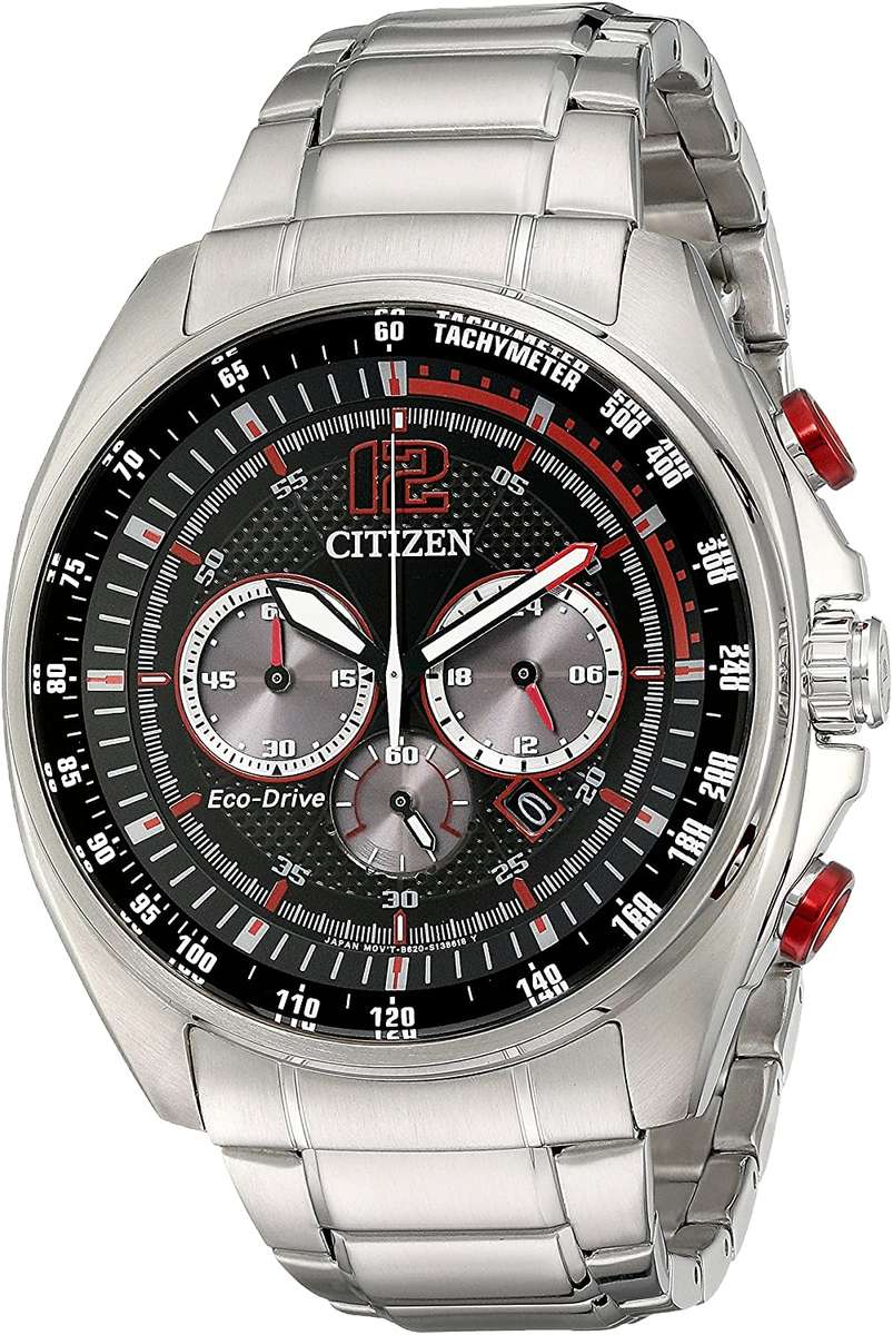 Authentic CITIZEN Eco-Drive WDR Stainless Steel Chronograph Mens Watch