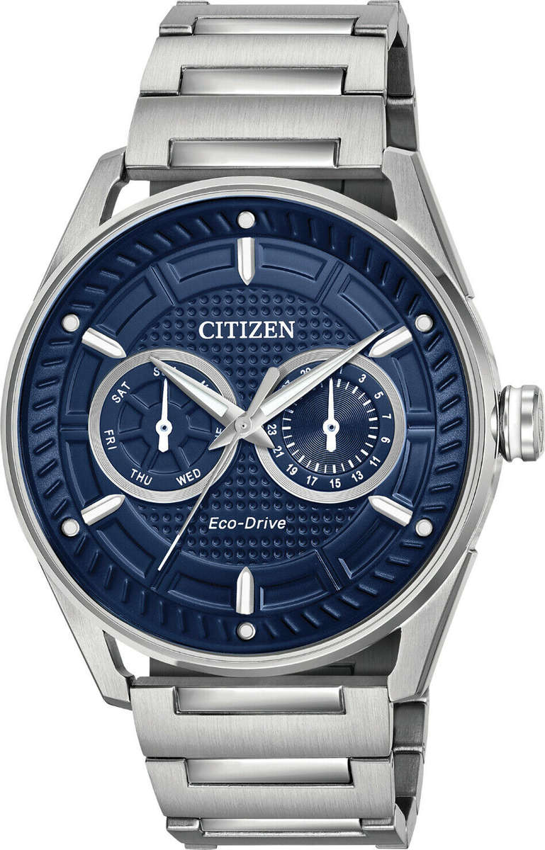 Authentic CITIZEN Eco Drive Stainless Steel Blue Dial Mens Watch