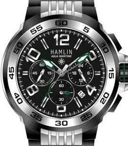 Authentic HAMLIN Aqua Maritime Stainless Steel Chronograph Mens Watch