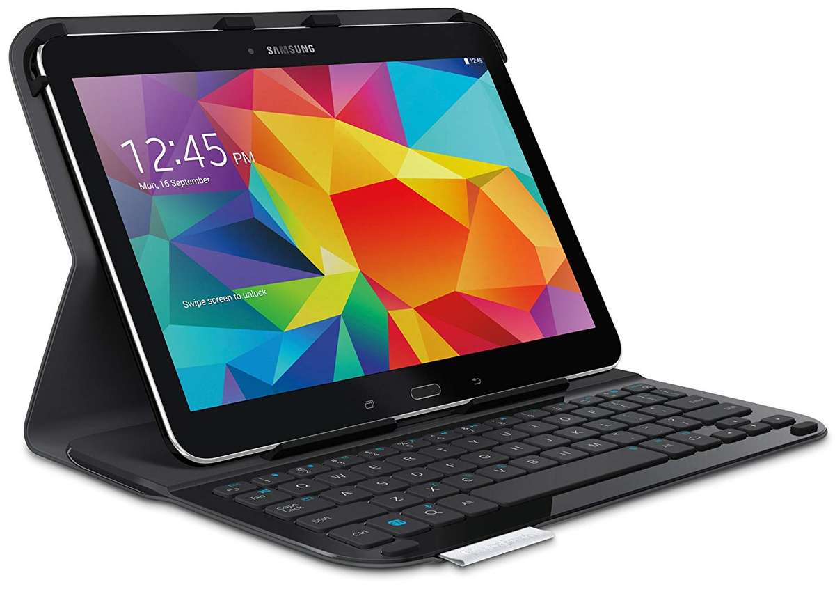 LOGITECH Ultrathin Protective Case With Bluetooth Keyboard For Samsung Galaxy Tab 4 10.1