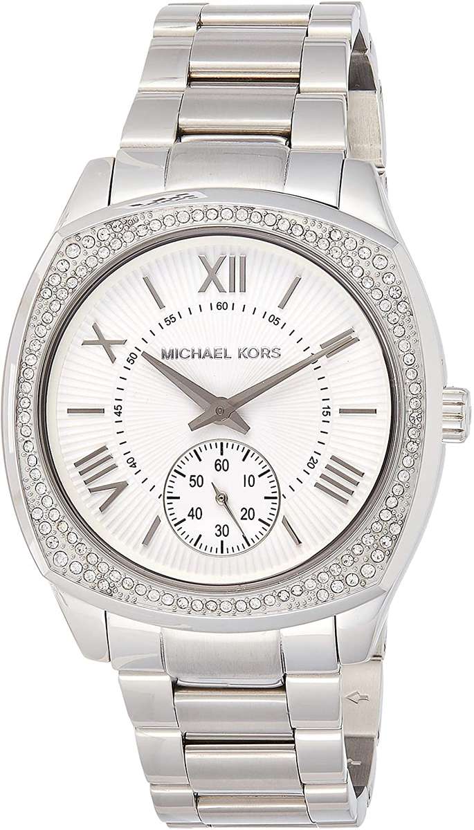 Authentic MICHAEL KORS Bryn Crystal Accented Stainless Steel Ladies Watch