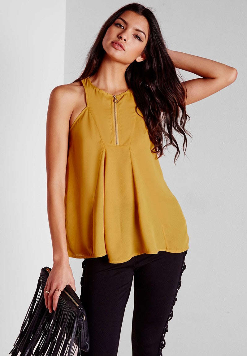 MISSGUIDED Zip Swing Cami