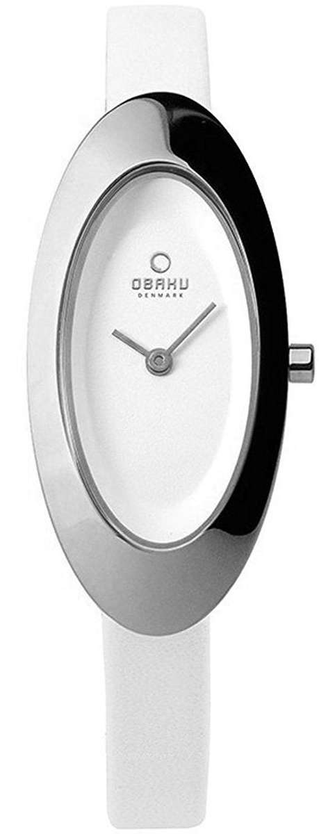 Authentic OBAKU Denmark White Leather Ladies Watch