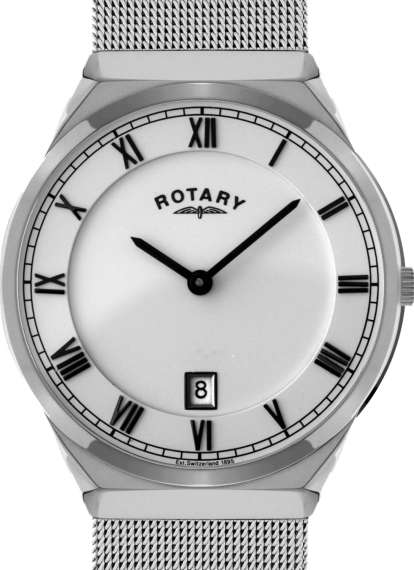 Authentic ROTARY Stainless Steel Mesh Mens Watch