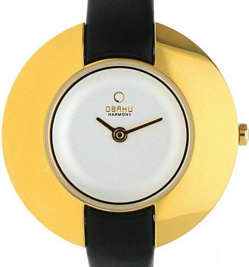 Authentic OBAKU Denmark Black Leather Ladies Watch