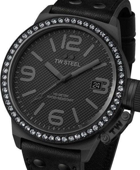 Authentic TW STEEL Canteen Swarovski Crystal Accented Oversized Ladies Watch