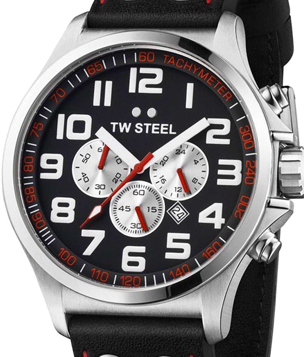 Authentic TW STEEL Pilot Collection Chronograph Mens Watch