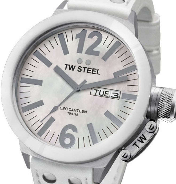 Authentic TW STEEL CEO Canteen Mother Of Pearl Oversized Ladies Watch