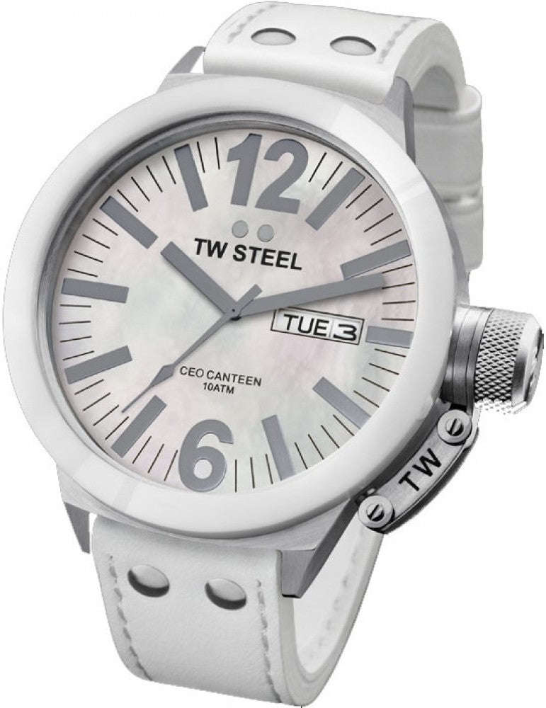 Authentic TW STEEL CEO Canteen Mother Of Pearl Oversized Ladies Watch