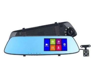 Reverse Assist Backup Camera with Mirror and Front Dash Camera