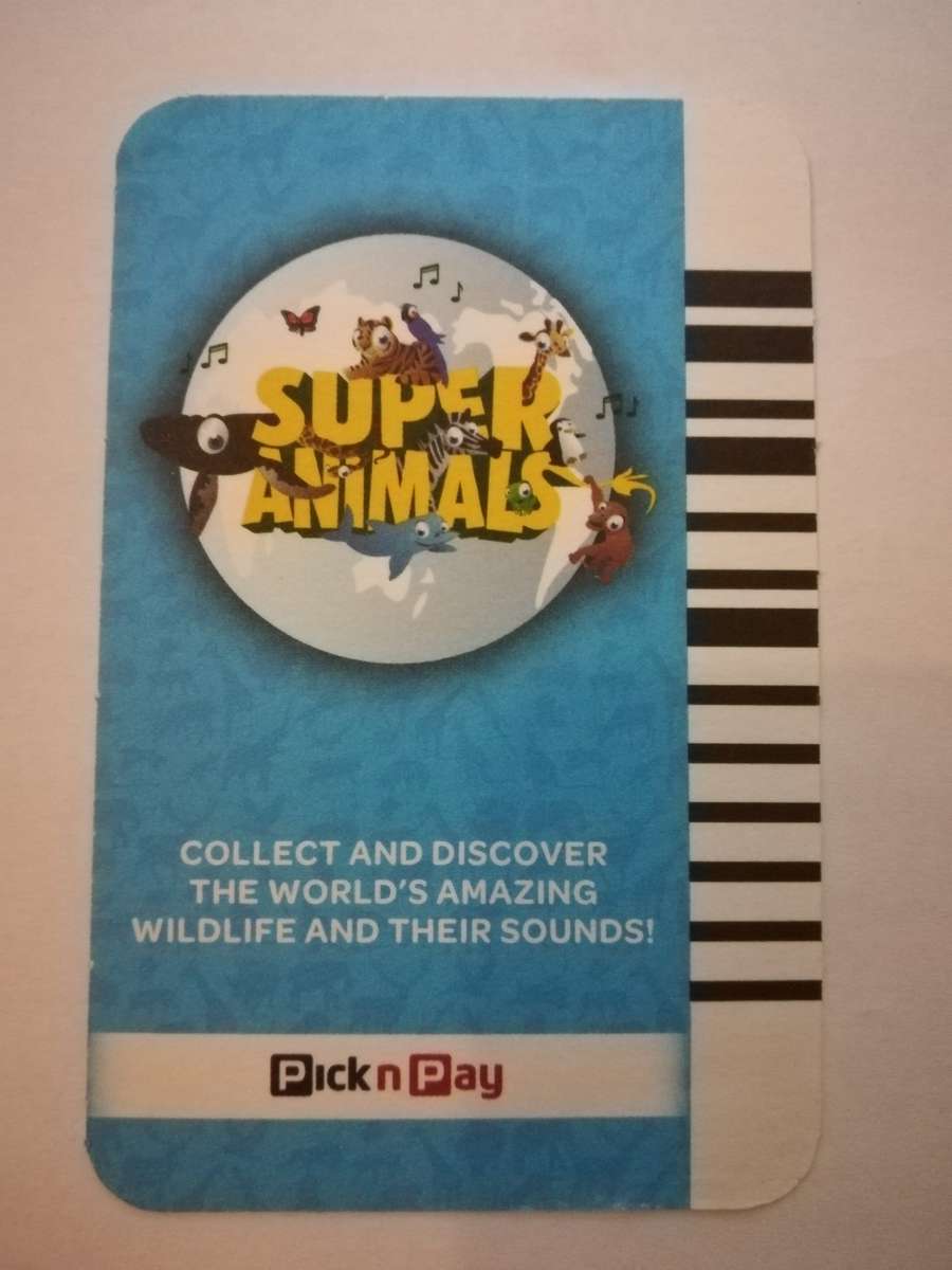 Pick n Pay South African Super Animals (Blue) - Card 15 - Black Rhinoceros