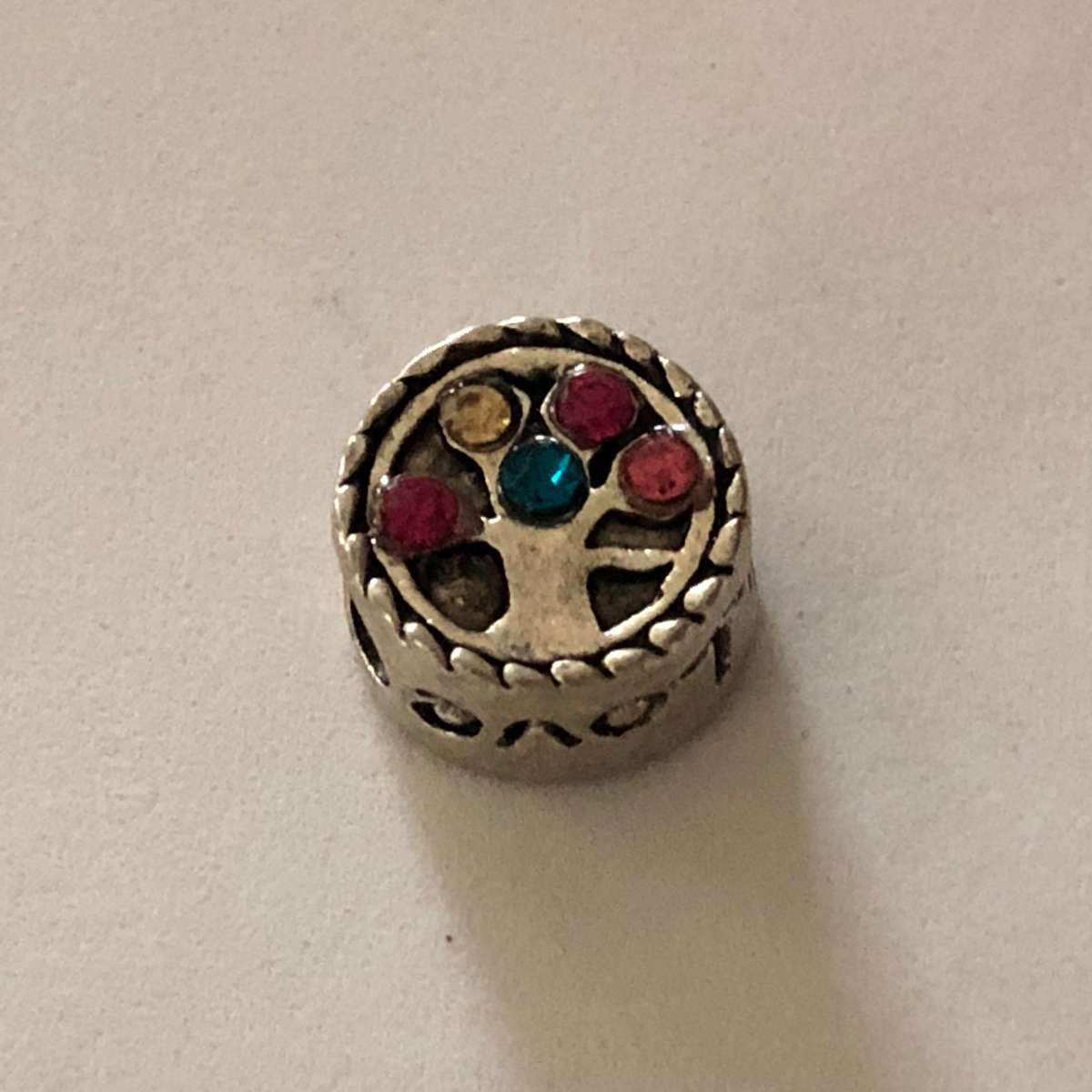 Bead Fit Pandora: 'Silver', Multicoloured Gemstone Drum, 'Family', 'Love'