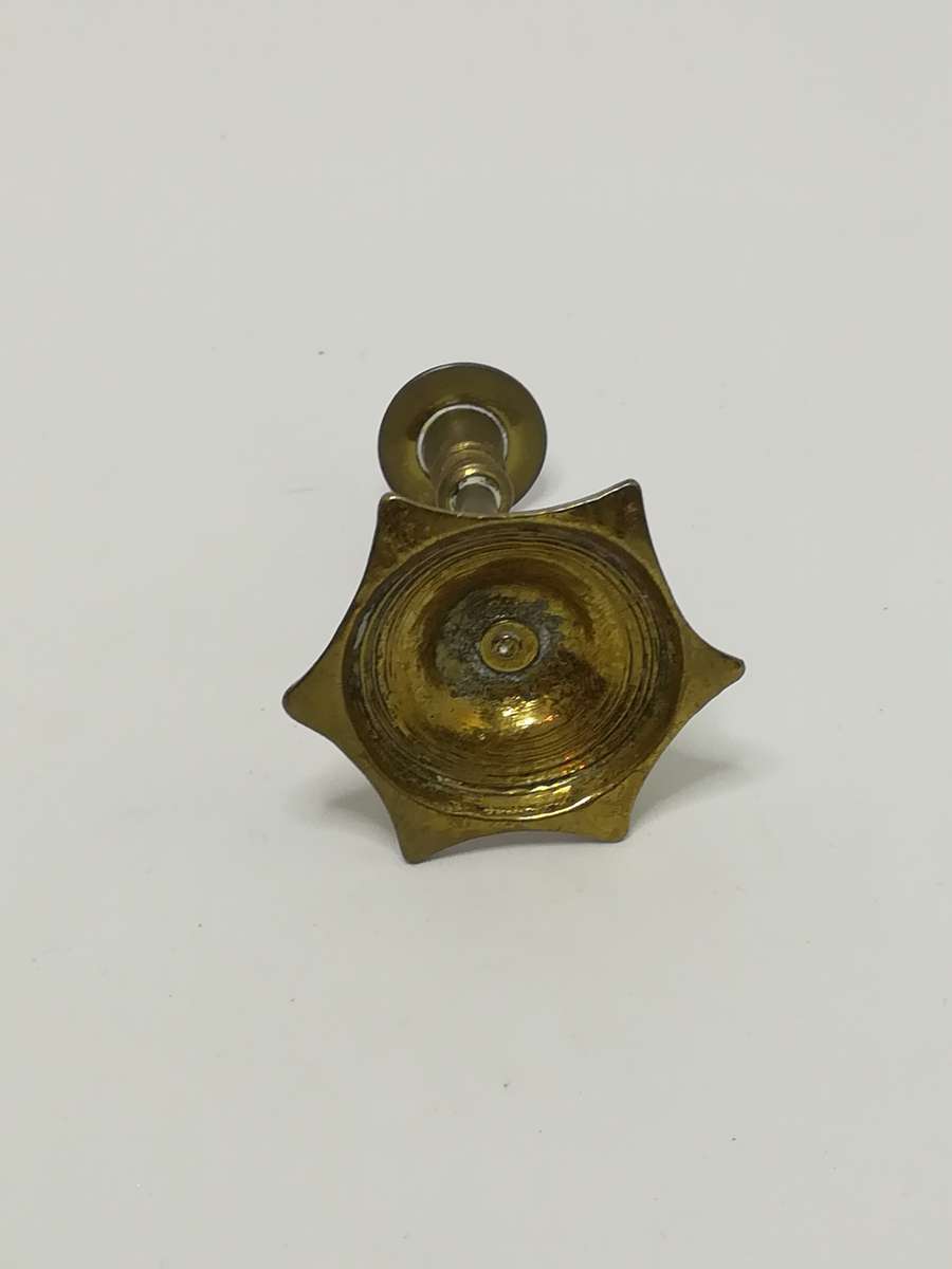Brass Candle Holder with Engraving - Miniature