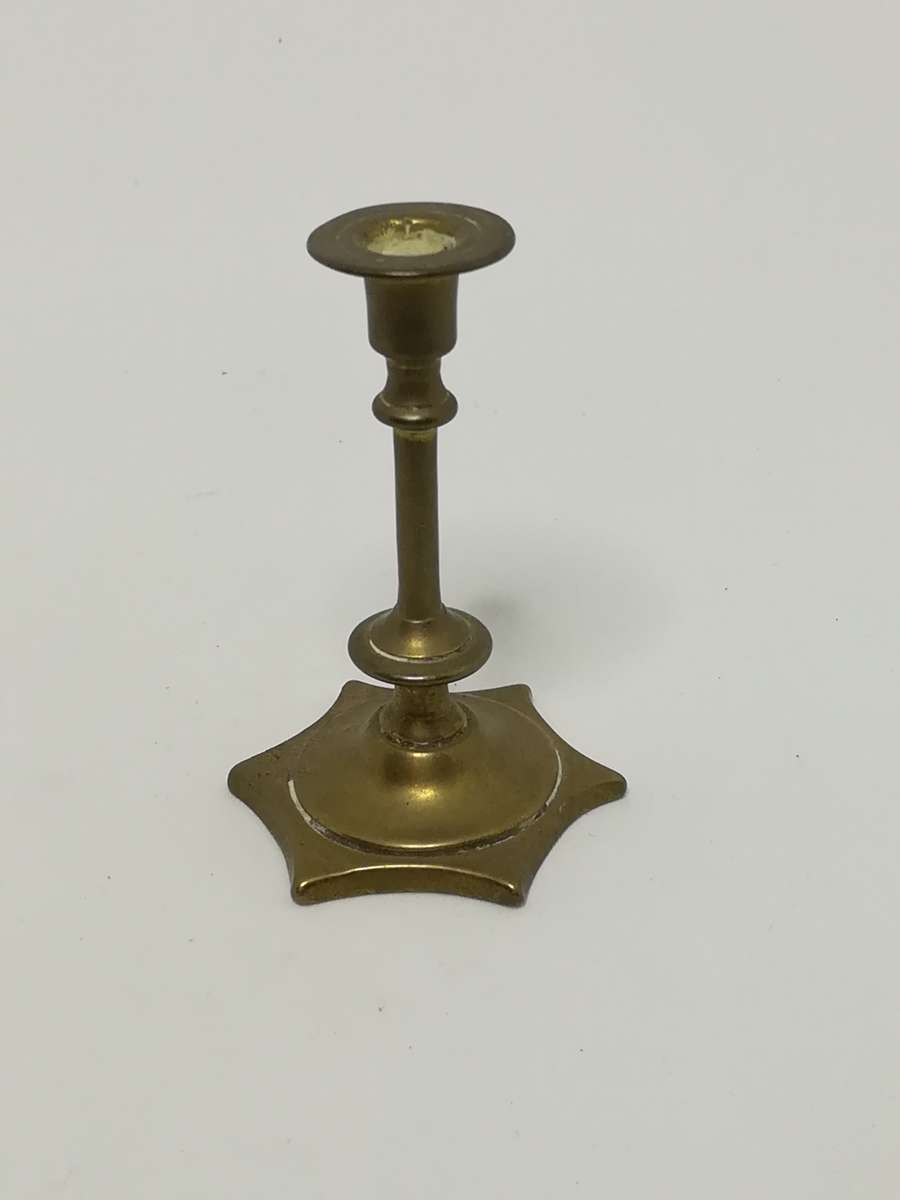 Brass Candle Holder with Engraving - Miniature