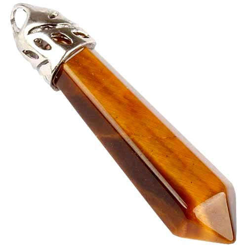 Tigers Eye Pendulum Pendant - about 36x9mm