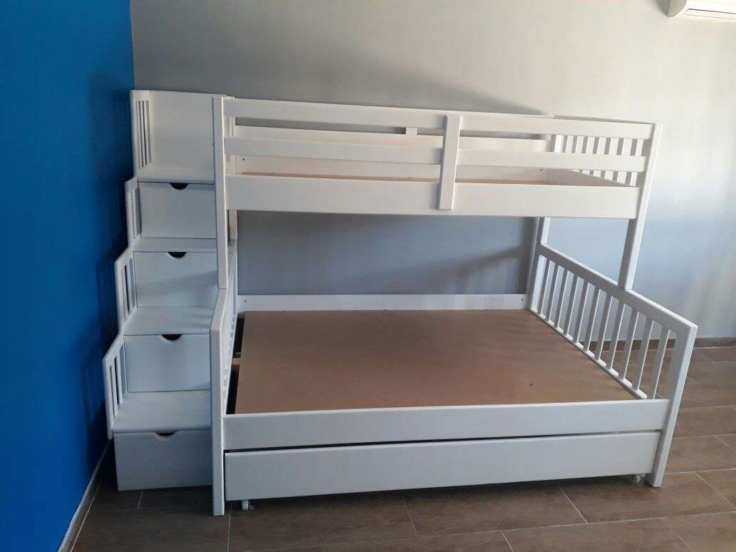 Morgan Pine Bunk Bed - single over three quarter