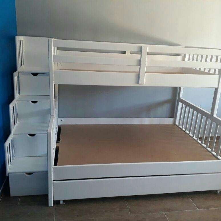 Morgan Pine Bunk Bed - single over three quarter