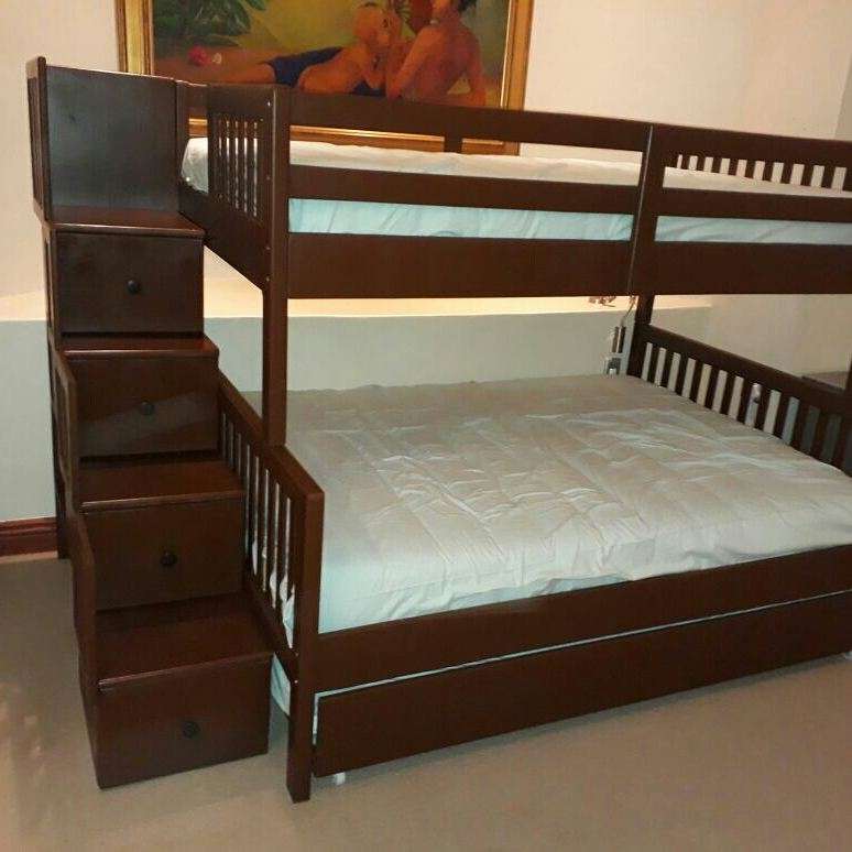 Morgan Pine Bunk Bed - single over three quarter