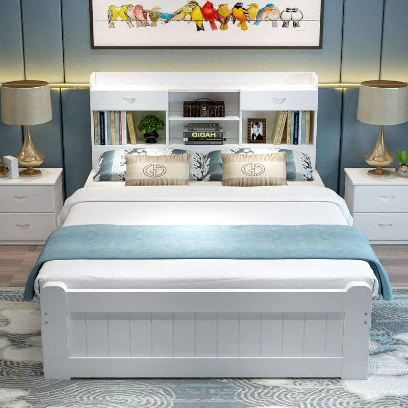 Isabella Solid Platform Bed - Three quarter