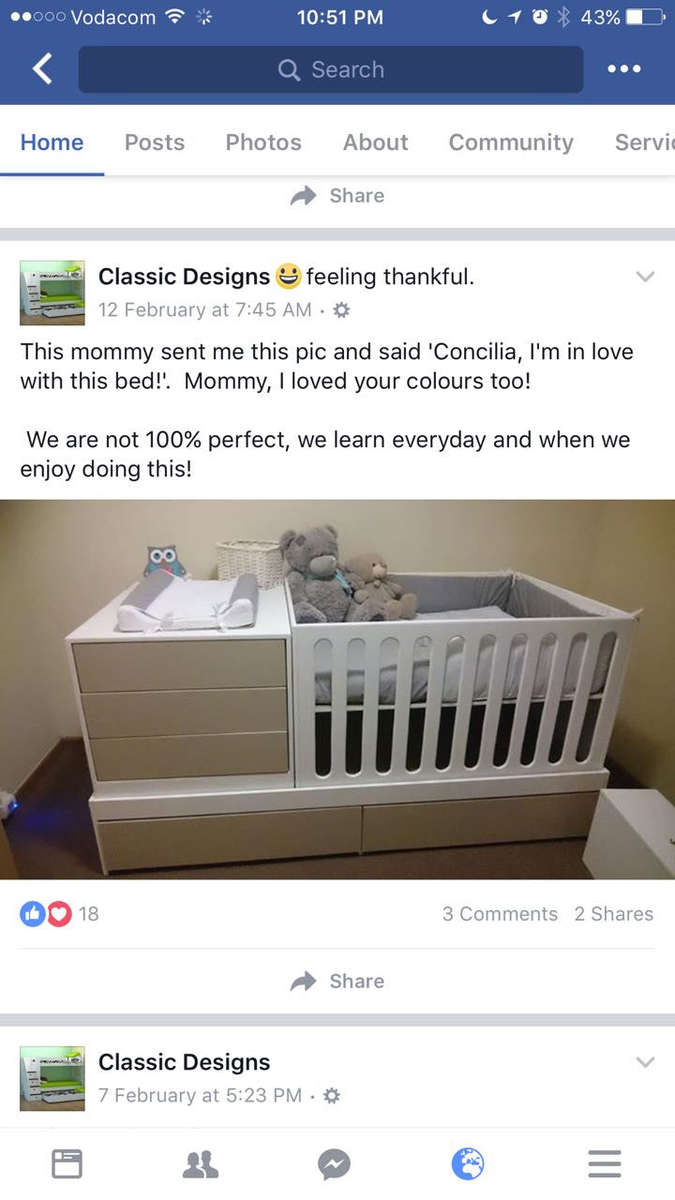 5in1 Convertible Cot (Premium ) - with pullout guest bed