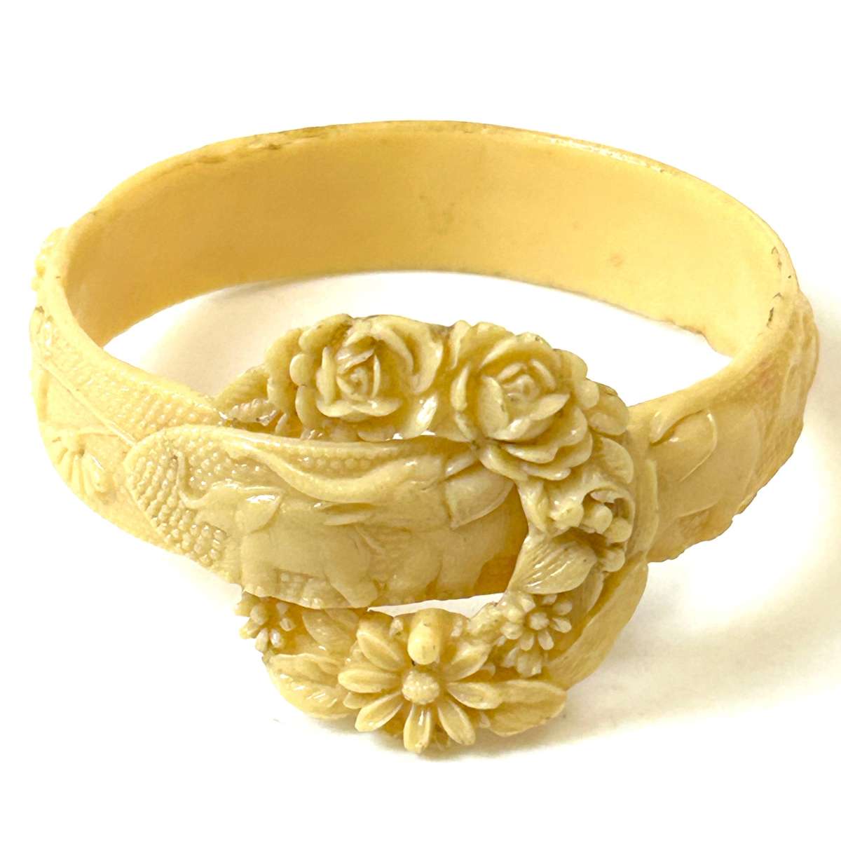 Vintage Carved 1930s Celluloid Bracelet