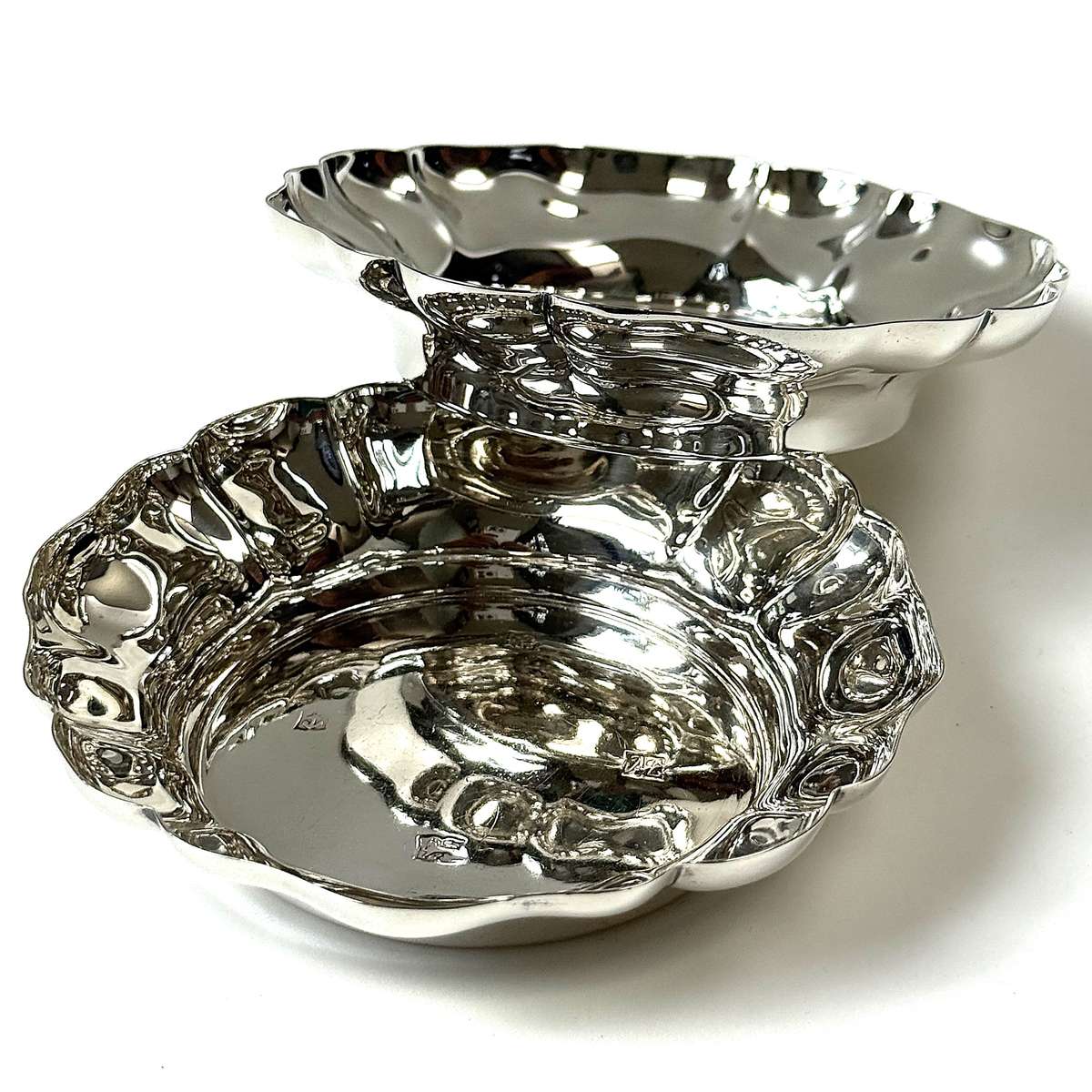 Pair of Sterling Silver Bonbon Dishes