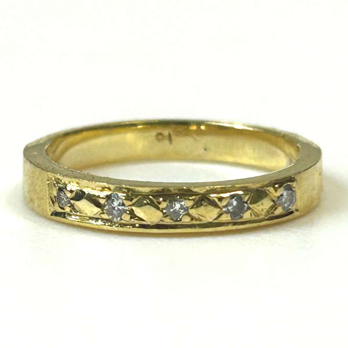 18ct Gold and Diamond Semi-Eternity Ring