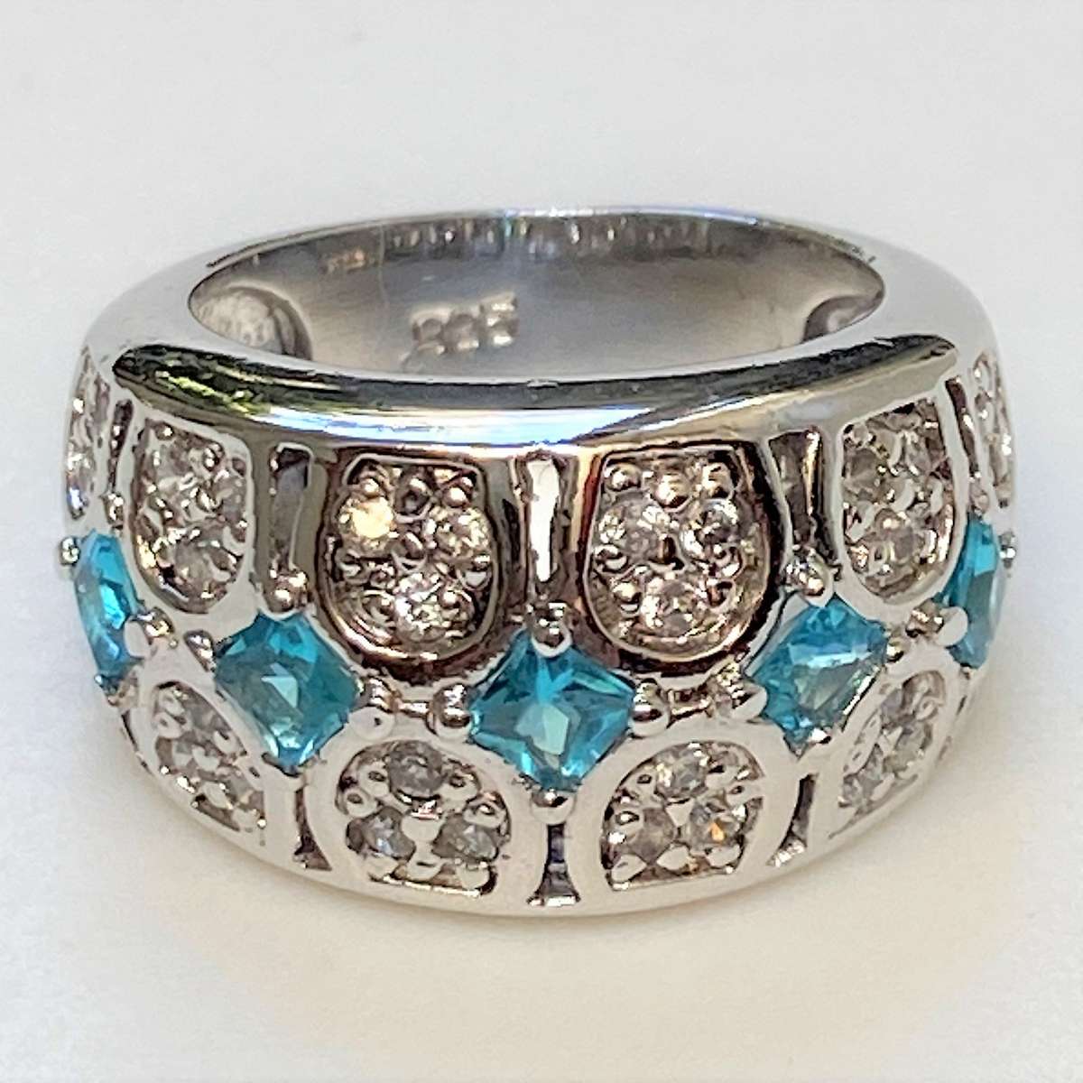 Sterling Silver and Cubic Zirconia Dress Ring