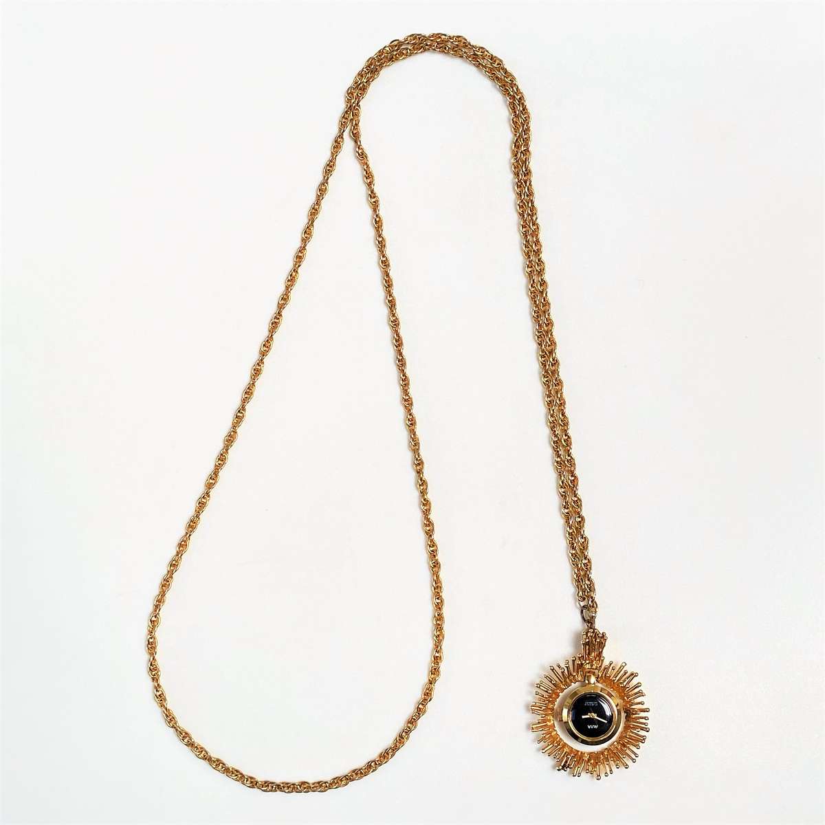 Vintage Avia Swiss Pendant Watch with Original Chain