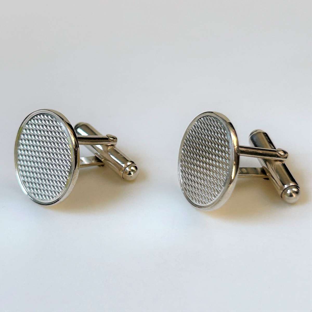 Modern Sterling Silver Cufflinks