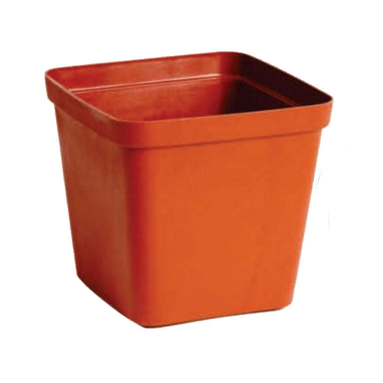 Square Plastic Pot - Terracotta