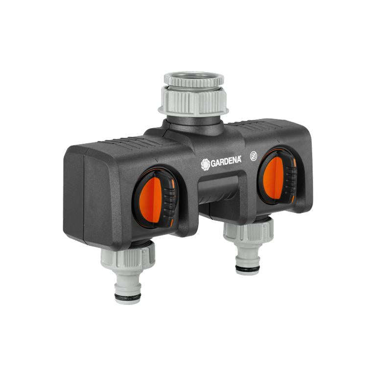 GARDENA Twin-Tap Connector 26.5mm (3/4") / 33.3mm