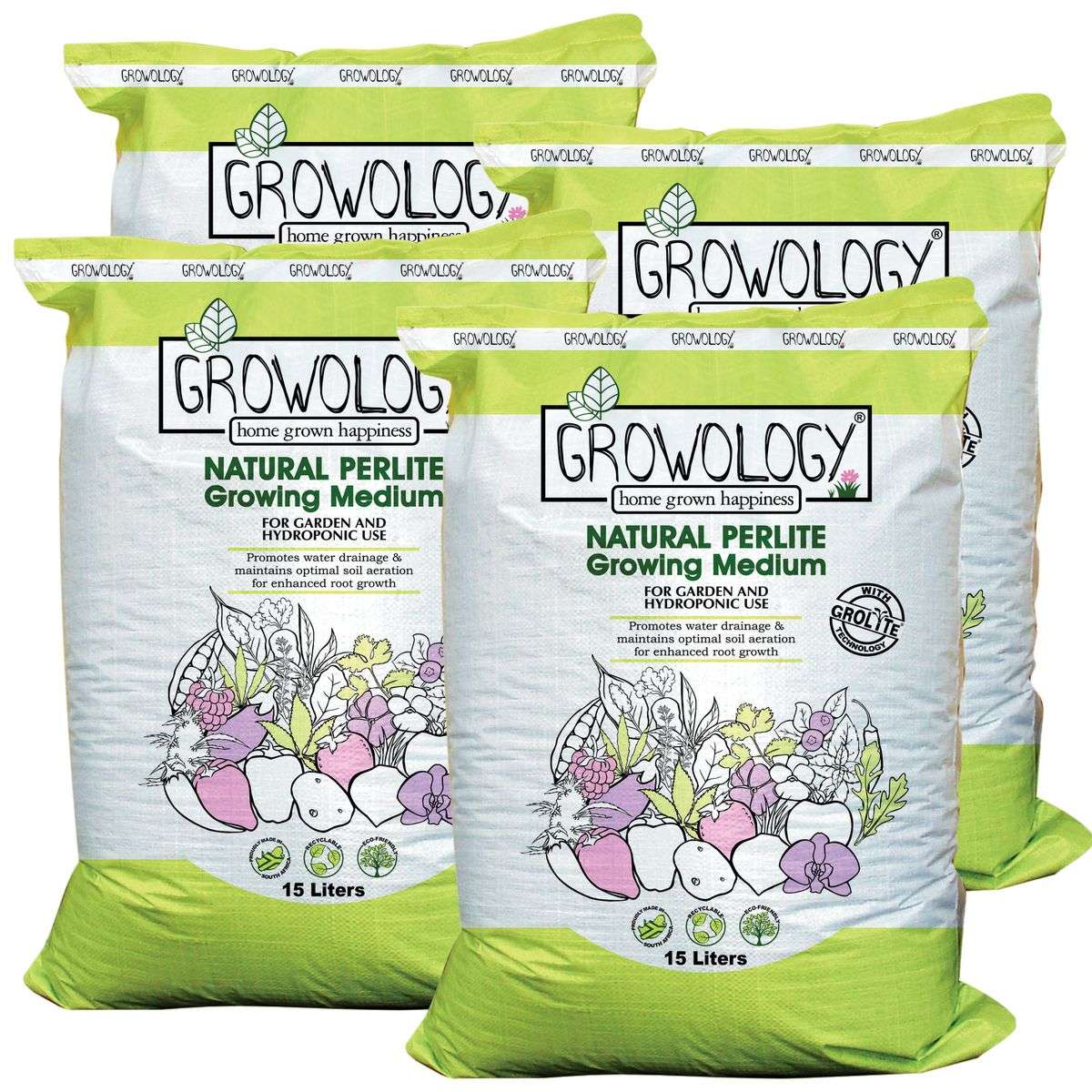 Perlite Growing Medium Bulk Pack (4 x 15L Bags)