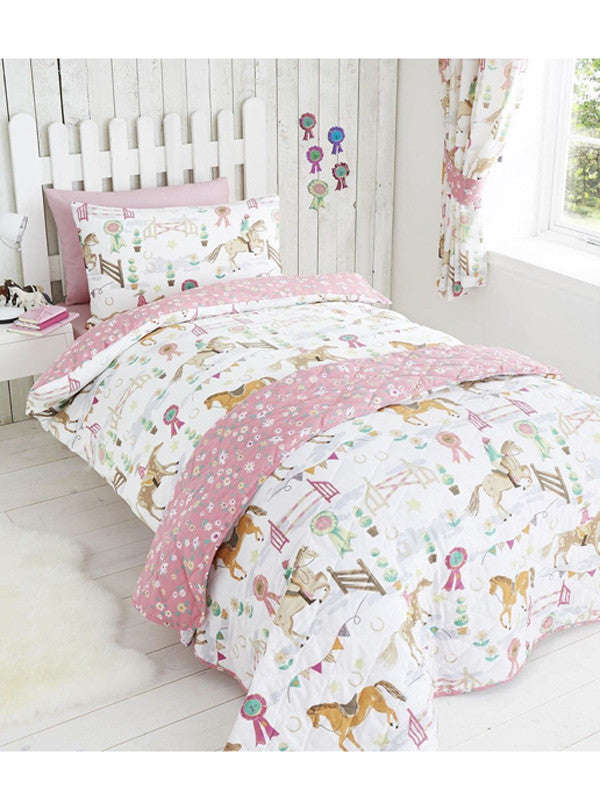 Show Horse  Duvet Set - Horse Bedding - Single Duvet Set