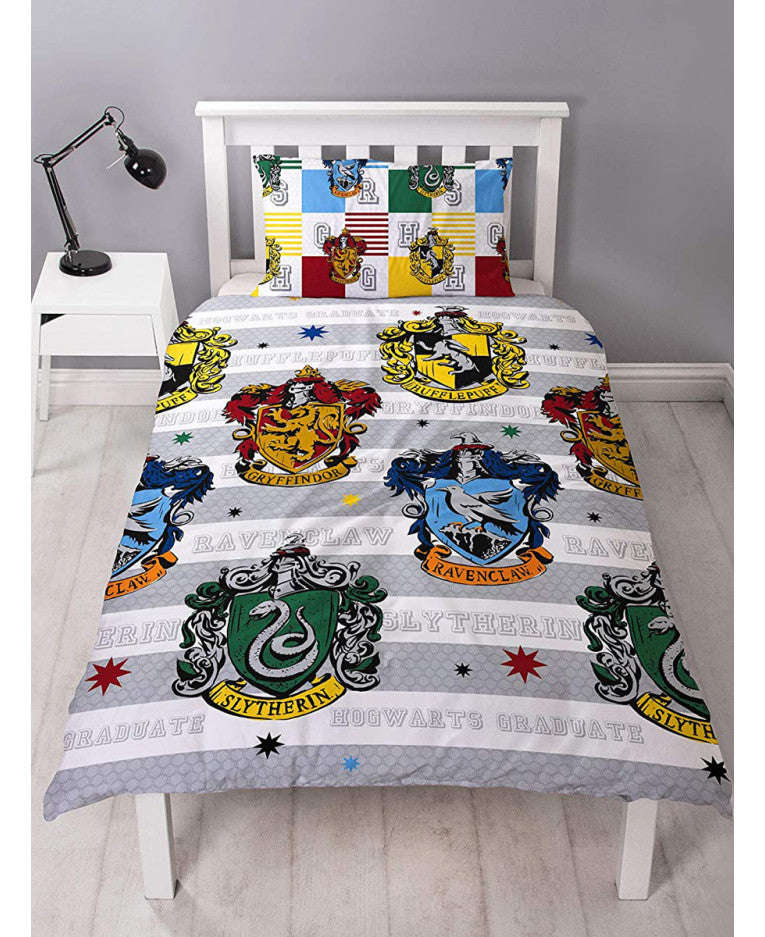Harry Potter Stickers Duvet Cover Set - Harry Potter Bedding - Single