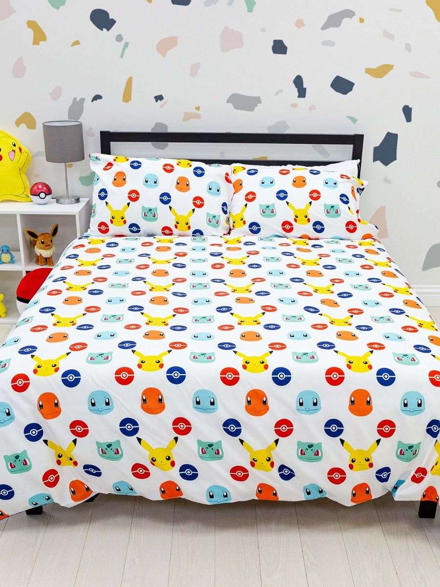 Pokémon Badges Duvet Cover and Pillowcase Set - DOUBLE - Pokemon Bedding
