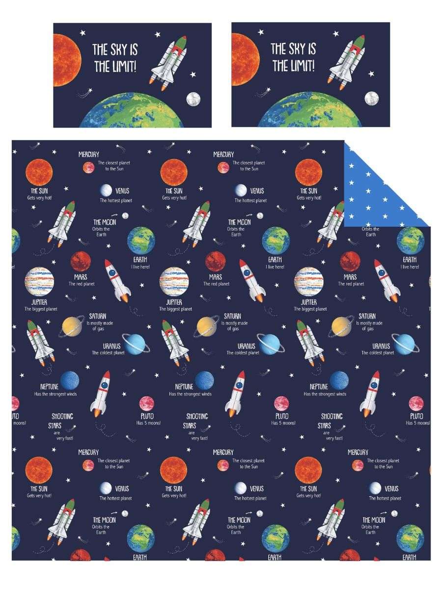 The Sky is the Limit Space Duvet Cover - Space Bedding  - Double