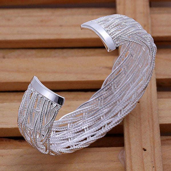 Wide Mesh Cuff Bracelet